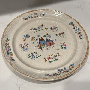 Vintage cottage International Heartland China Co. stoneware plate
